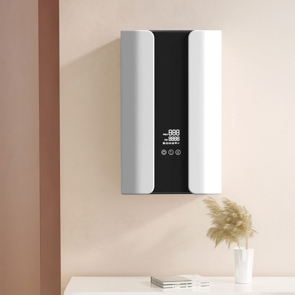 Efficiënte luchtzuivering: zuiveringsvoordelen van muur gemonteerd 300 CADR Air Fresh ventilatieapparaat